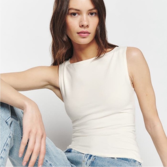 Reformation Dusk Boat-neck Organic Cotton-blend Top - Picture 5 of 10